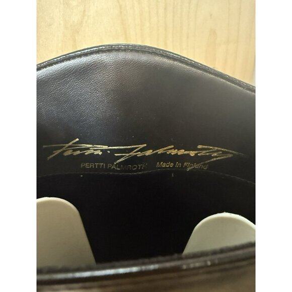 Pertti Palmroth Black Leather Tall Riding Boots Made in Finland Back Zipper 9 - Picture 7 of 12